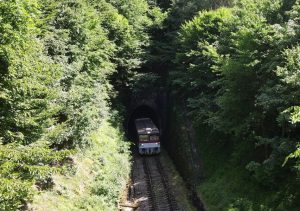 Portál do tunela od železničnej zastávky Vrbovce. Autor: Vlado Miček